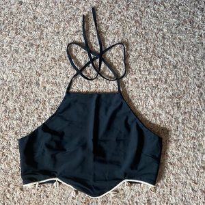 Forever 21 cropped top with seashell embellishments